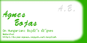 agnes bojas business card